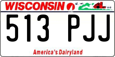 WI license plate 513PJJ