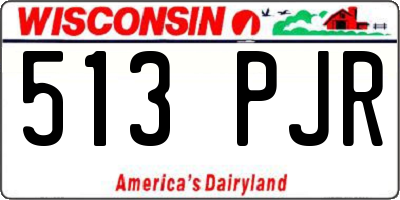 WI license plate 513PJR