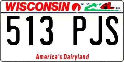 WI license plate 513PJS
