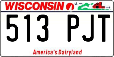 WI license plate 513PJT