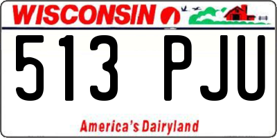 WI license plate 513PJU