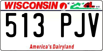 WI license plate 513PJV