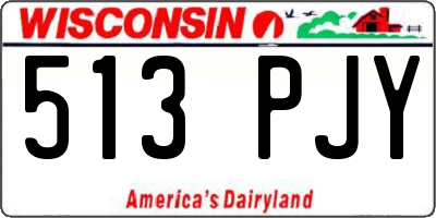 WI license plate 513PJY