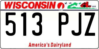 WI license plate 513PJZ
