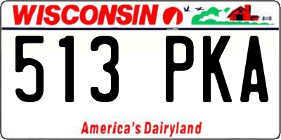 WI license plate 513PKA