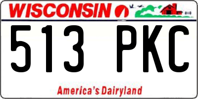 WI license plate 513PKC