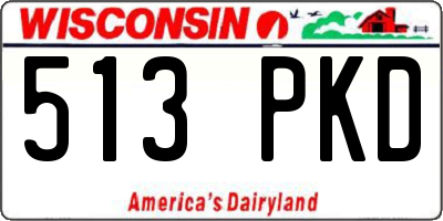 WI license plate 513PKD