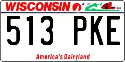 WI license plate 513PKE