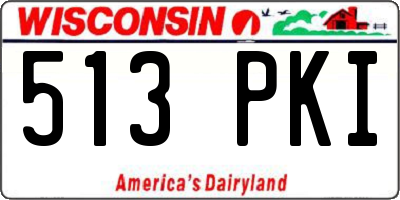 WI license plate 513PKI