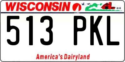 WI license plate 513PKL