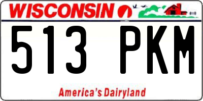 WI license plate 513PKM