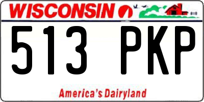 WI license plate 513PKP