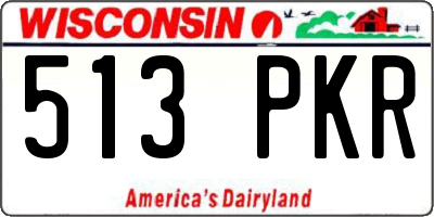WI license plate 513PKR