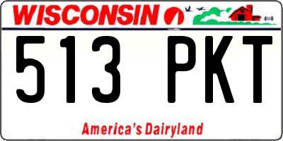 WI license plate 513PKT