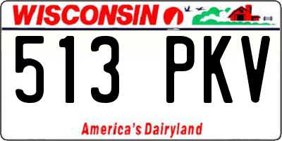 WI license plate 513PKV