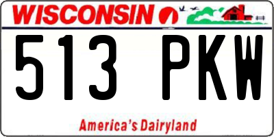 WI license plate 513PKW