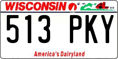 WI license plate 513PKY