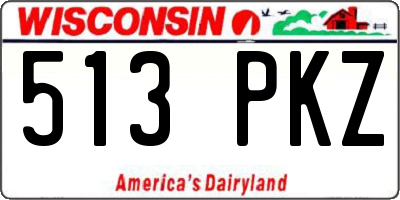 WI license plate 513PKZ