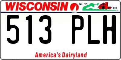 WI license plate 513PLH