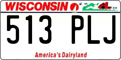 WI license plate 513PLJ
