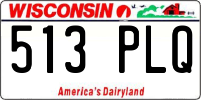 WI license plate 513PLQ