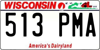 WI license plate 513PMA
