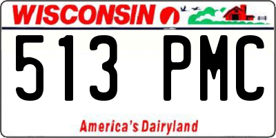 WI license plate 513PMC