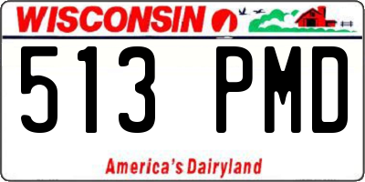 WI license plate 513PMD