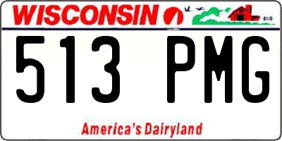 WI license plate 513PMG