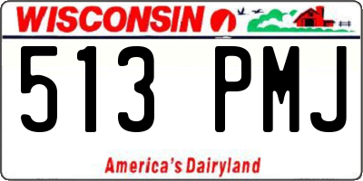 WI license plate 513PMJ