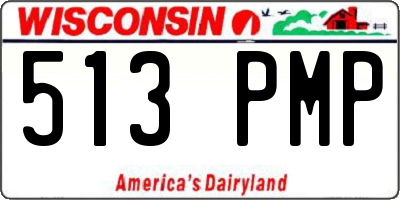 WI license plate 513PMP