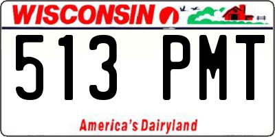 WI license plate 513PMT