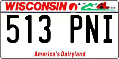 WI license plate 513PNI