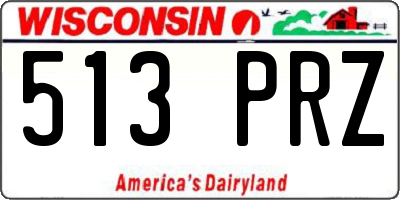 WI license plate 513PRZ