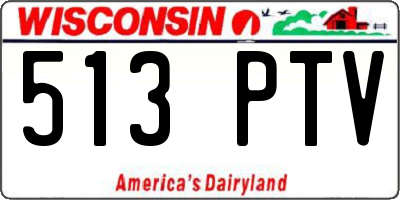 WI license plate 513PTV