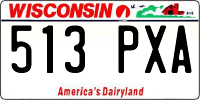 WI license plate 513PXA