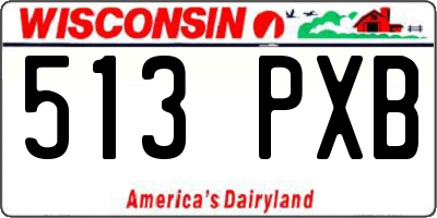 WI license plate 513PXB