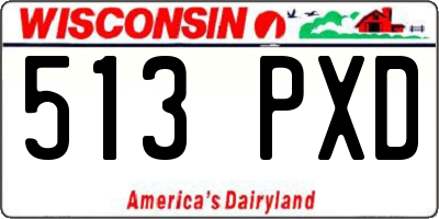 WI license plate 513PXD