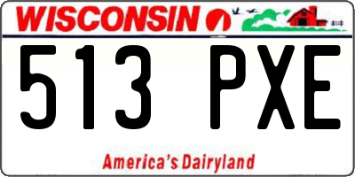 WI license plate 513PXE