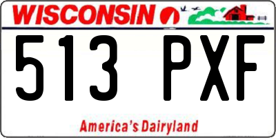 WI license plate 513PXF