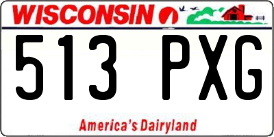 WI license plate 513PXG
