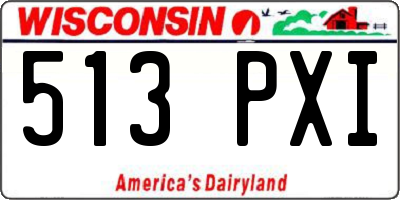 WI license plate 513PXI