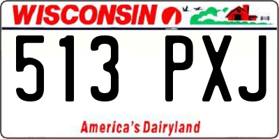 WI license plate 513PXJ