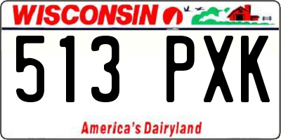 WI license plate 513PXK
