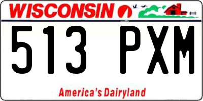 WI license plate 513PXM