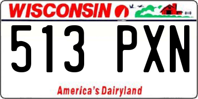 WI license plate 513PXN