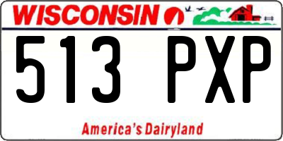 WI license plate 513PXP
