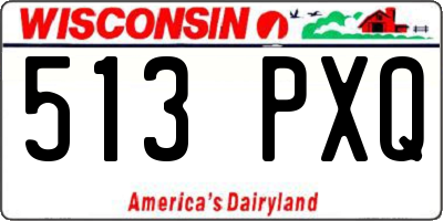 WI license plate 513PXQ