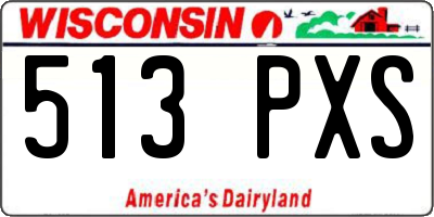 WI license plate 513PXS