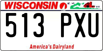 WI license plate 513PXU
